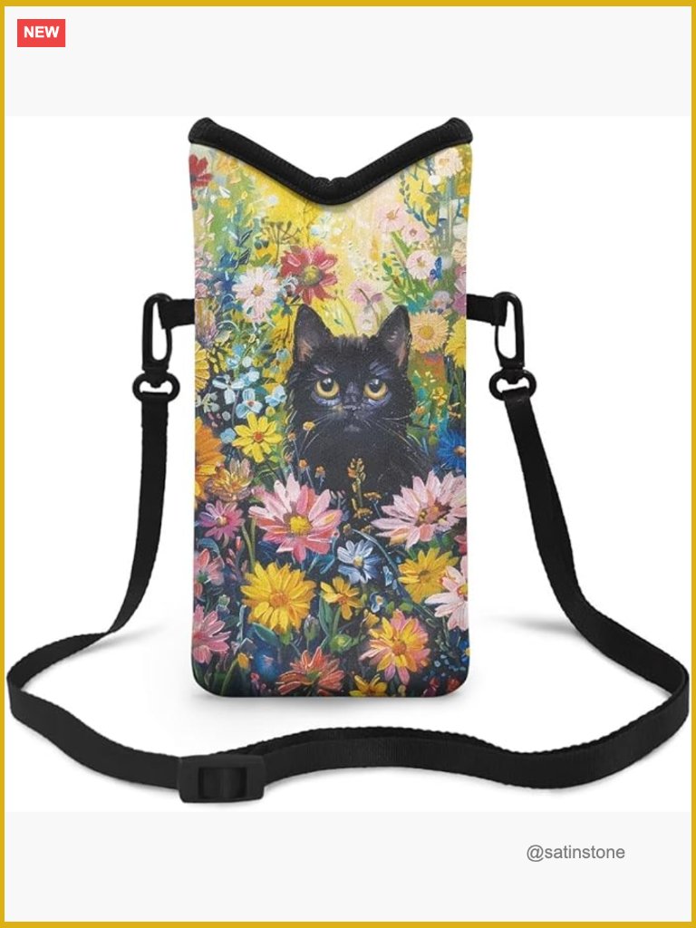 Portable Cellphone Crossbody Bag Mini Satchel Pouch Neoprene Smartphone